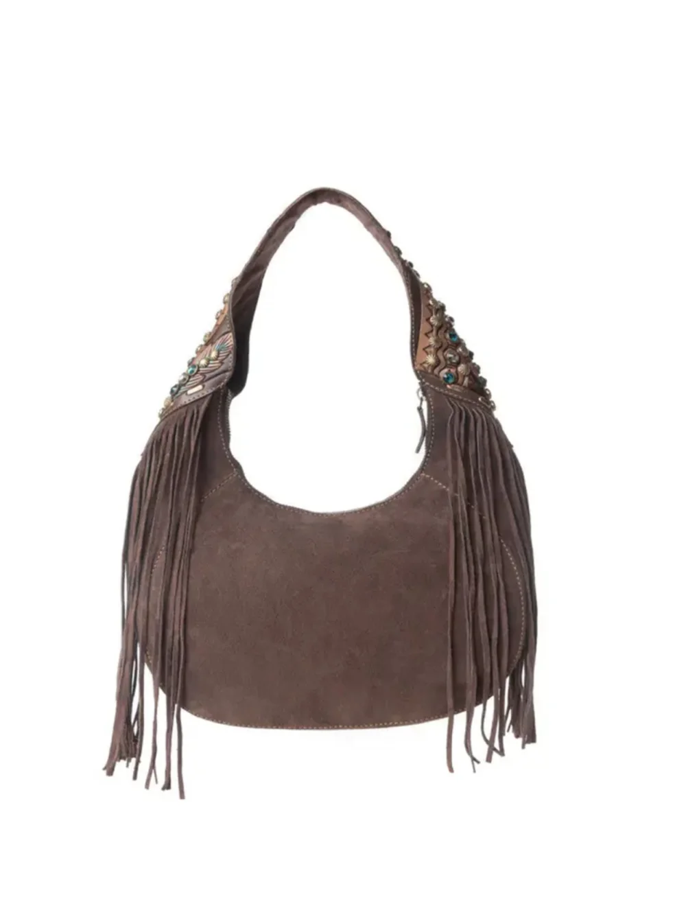 Sierra Grove Handtooled Leather Bag in Deep Espresso